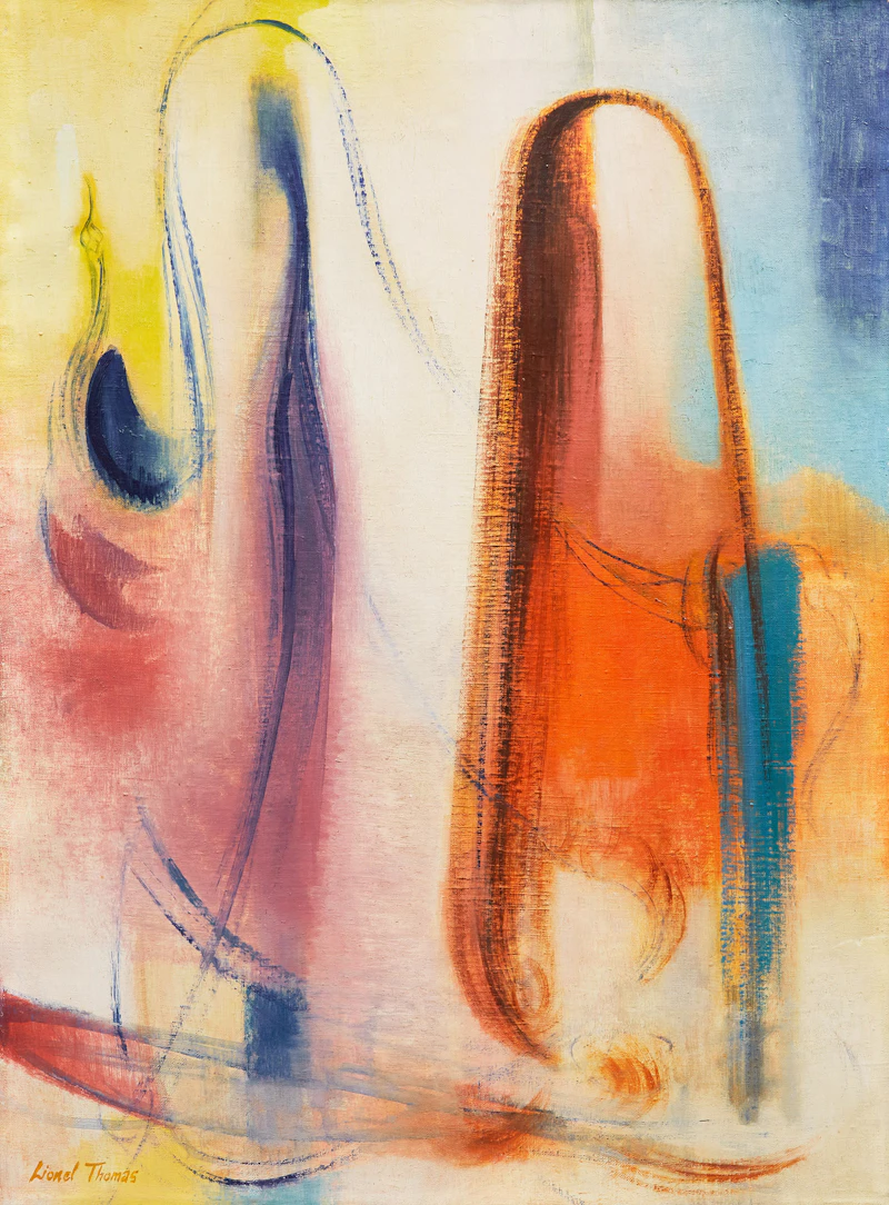 Lionel Arthur John Thomas, Abstraction, oil on canvas
