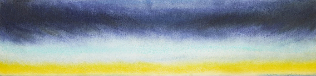 Rita Letendre, Dawn, pastel on paper, 1989