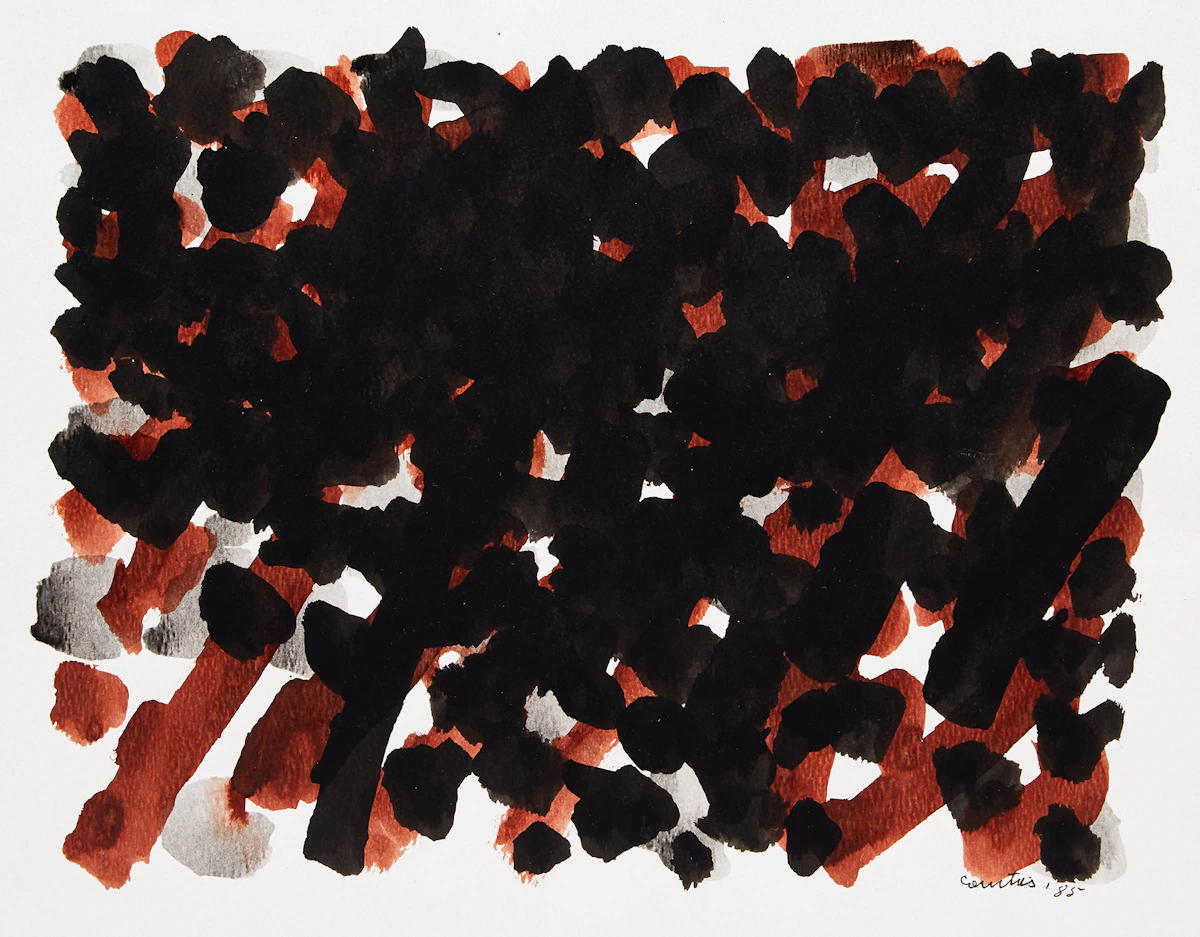 Ulysse Comtois, Abstraction , ink and watercolour, 1985