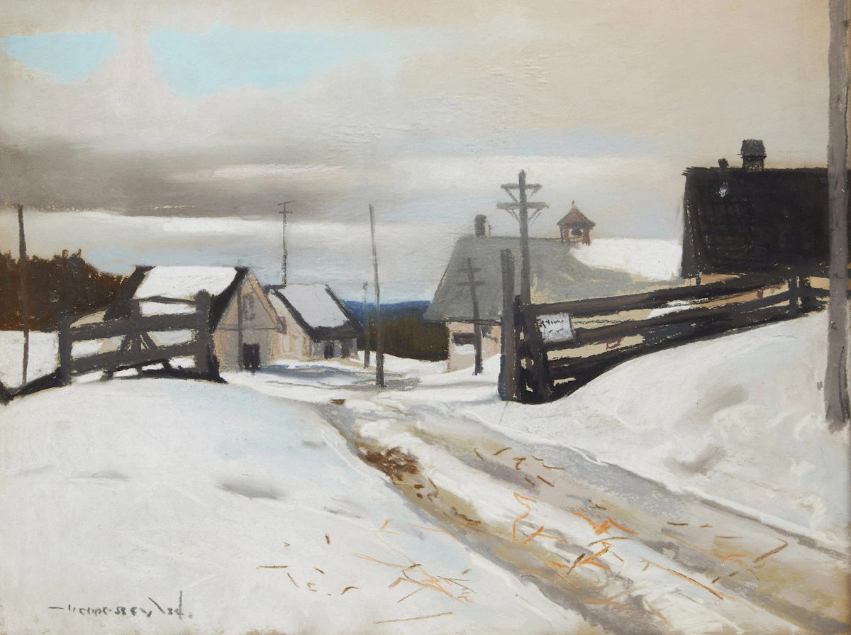 Frank Charles Hennessey, Eagle Depot, pastel