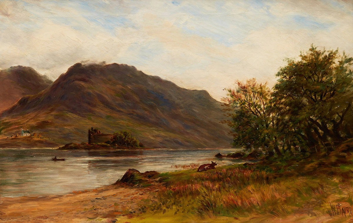 William Baptiste Baird, European Landscape, oil on canvas