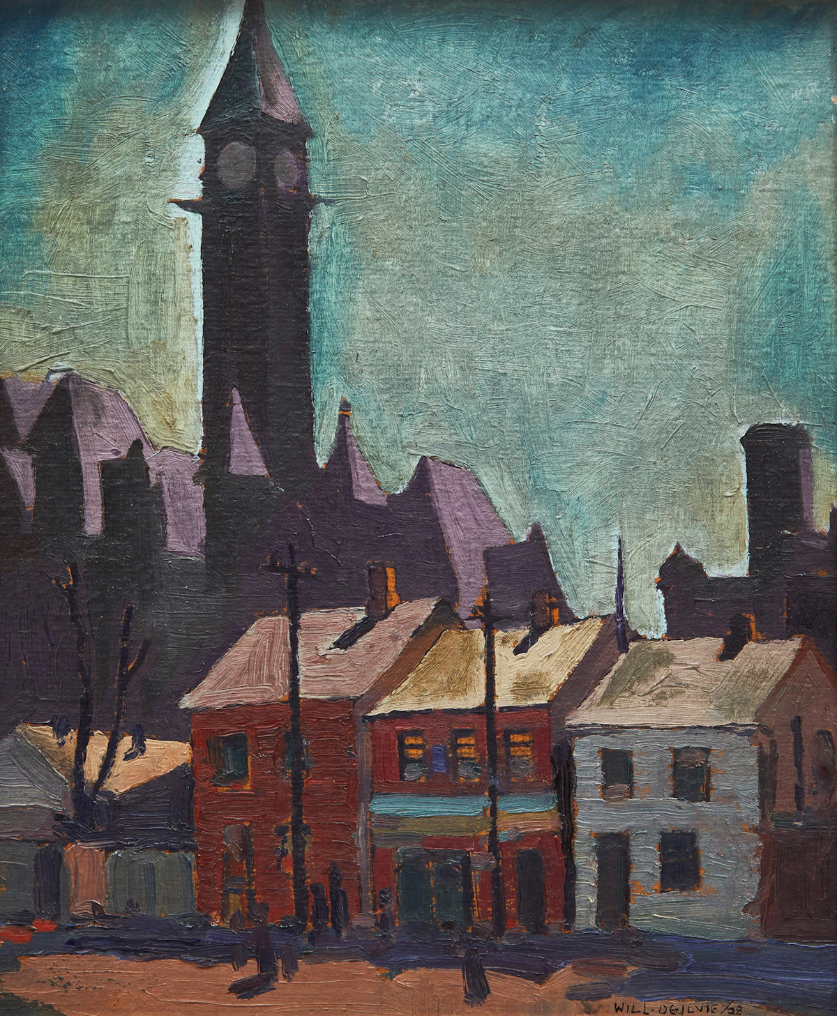 William Abernethy Ogilvie, Old City Hall, Toronto, oil on board, 1928