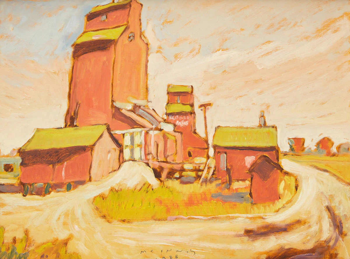 Robert Francis Michael McInnis, Dry Heat, Alberta Pacific, oil on board, 1988
