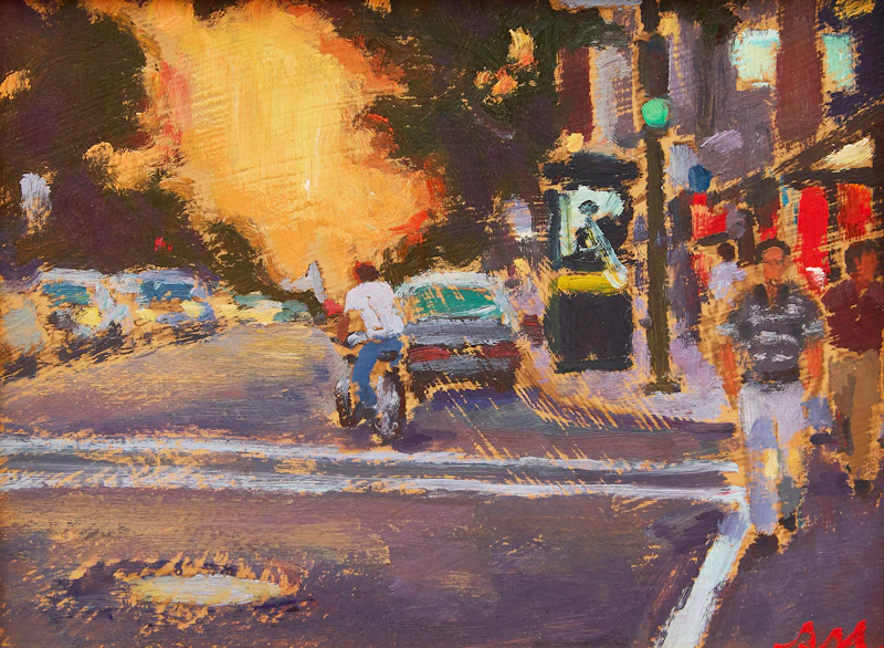 Rue St- Denis, Crepuscule by Richard Montpetit