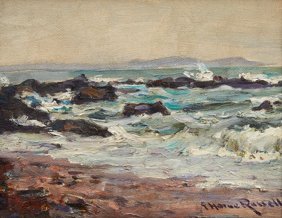 George Horne Russell, Seascape, oil on canvas