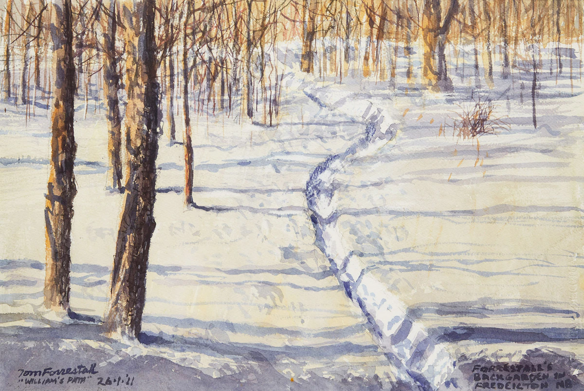 Thomas de Vany Forrestall, A Back Garden Path, watercolour, 2011