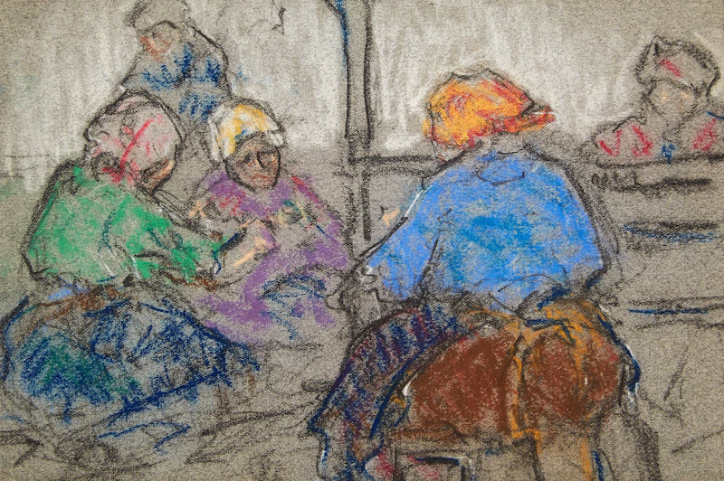 The Market Places, Chartres by Manly Edward MacDonald