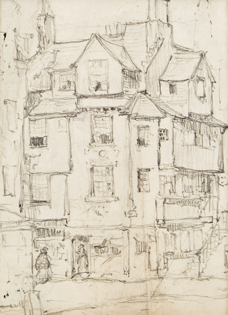 Study for John Knox House, Edinburgh, Scotland by Manly Edward MacDonald