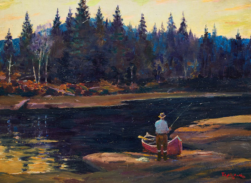 Fisherman at Dusk by William Thurston Topham