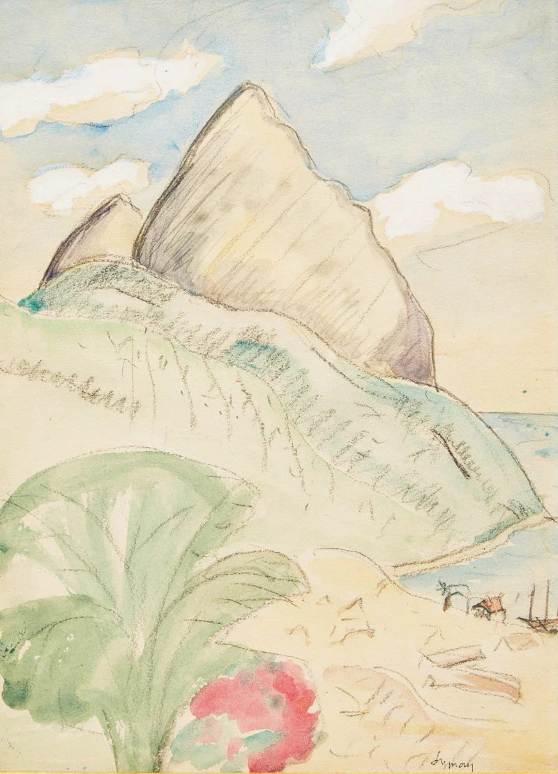 The Sisters, St. Lucia, WI. (Le Pitons) by John Goodwin Lyman