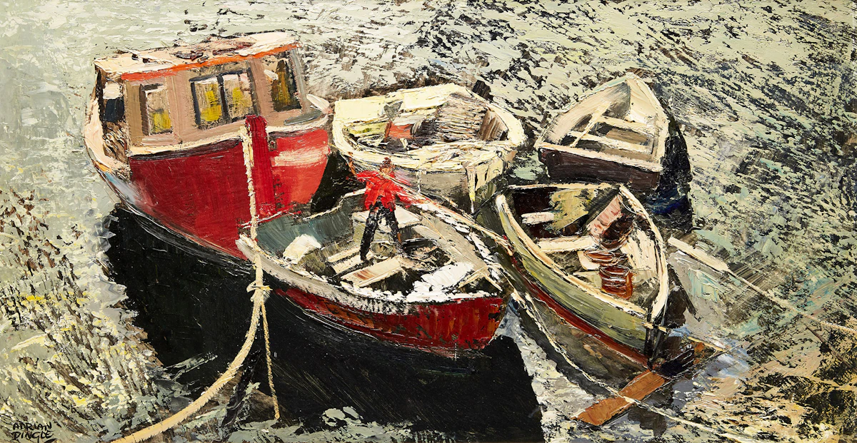 John Adrian Darley Dingle, Dappled Light, Cape Ann, oil on board