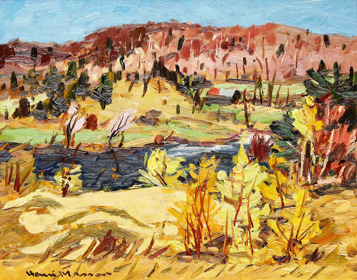 Henri Leopold Masson, Paysage de la Gatineau, oil on board
