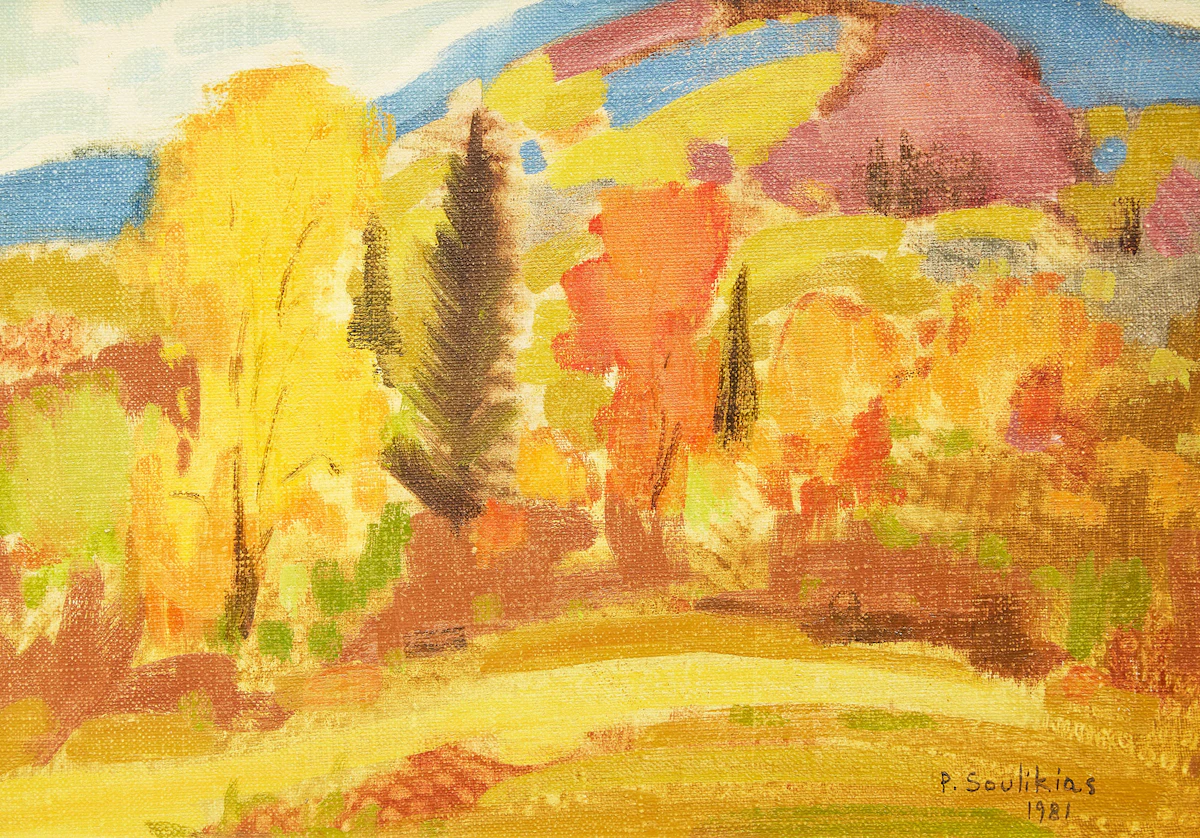 Paul  Soulikias, Ste-Adèle, Que., oil on canvas, 1981