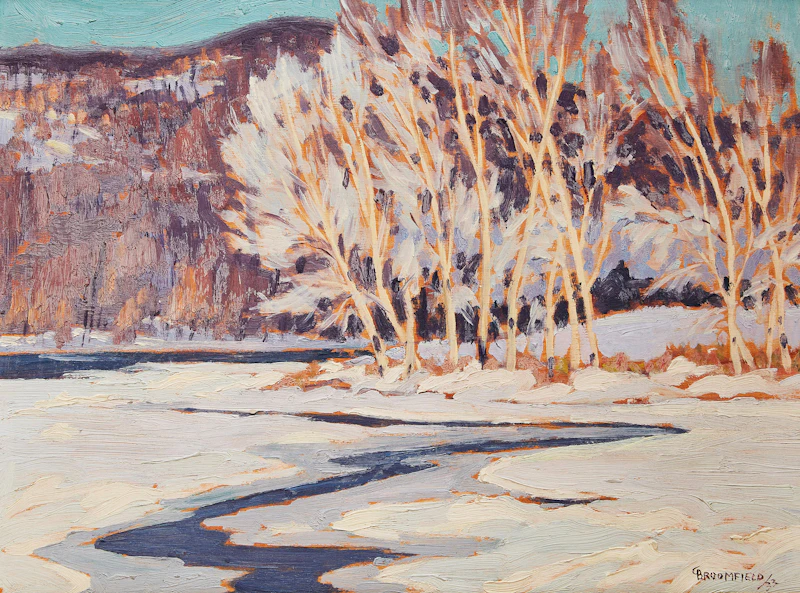 Frost on Birch Trees by Adolphus George Broomfield