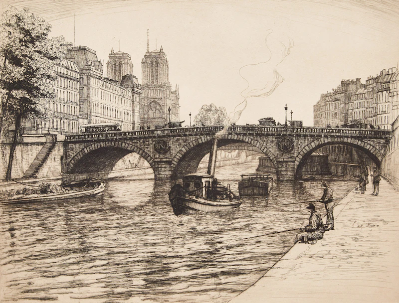 Le Pont Saint Michel à Paris by Caroline Helena Armington