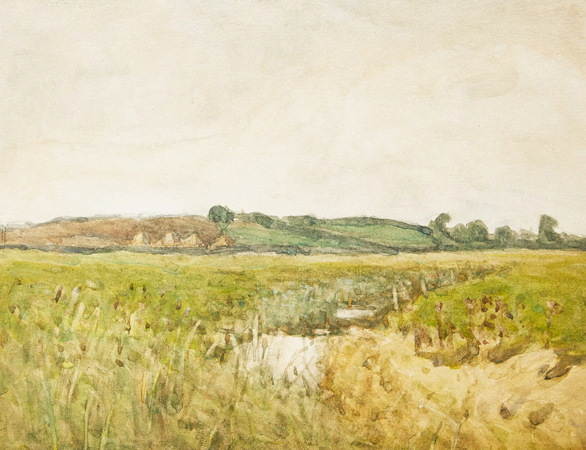James Wilson Morrice, Landscape #2, watercolour, circa 1891