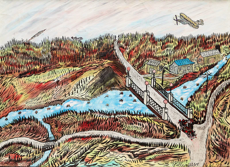Pont de la rivière Langevin by Arthur Villeneuve