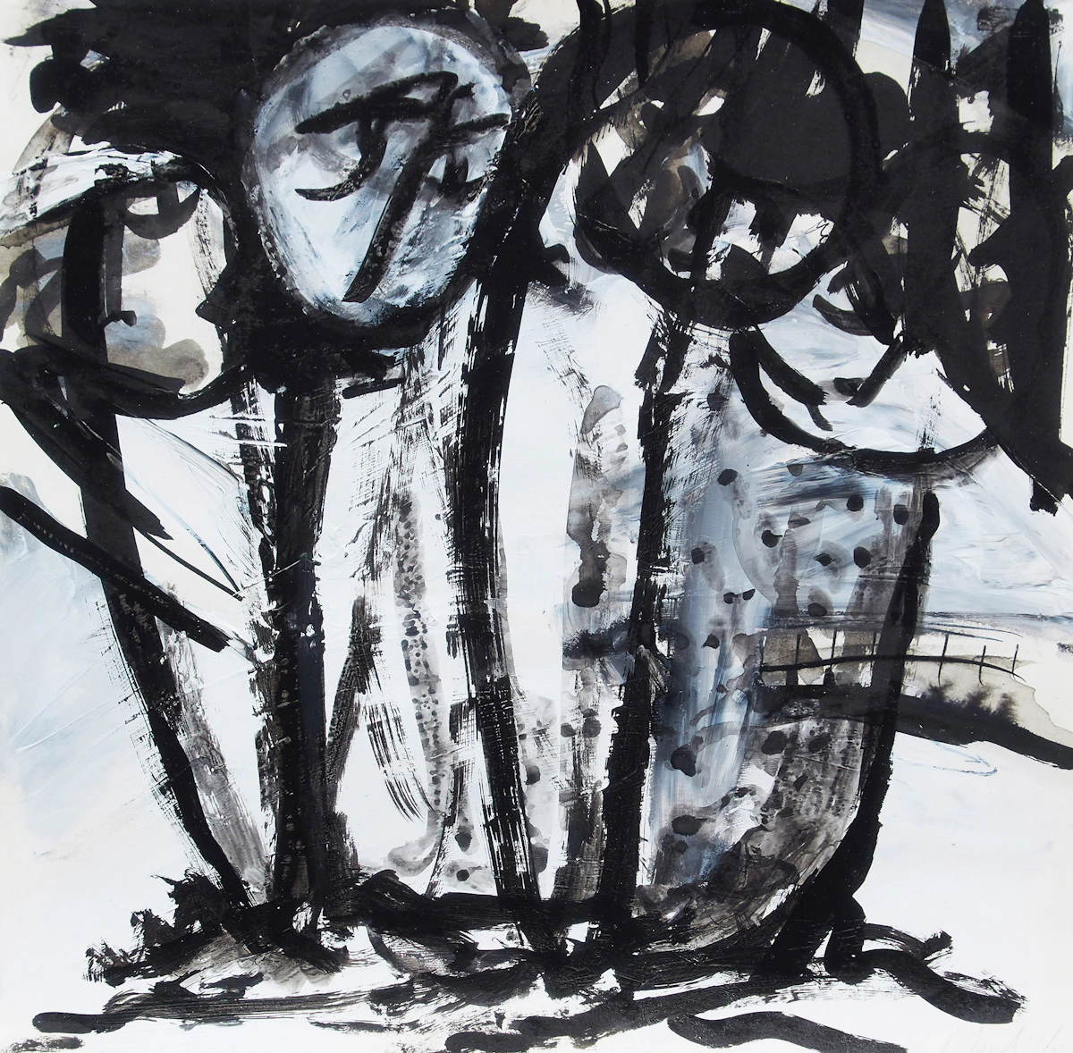 Natalie Munk, Four Guys Named Moe, ink, 2002