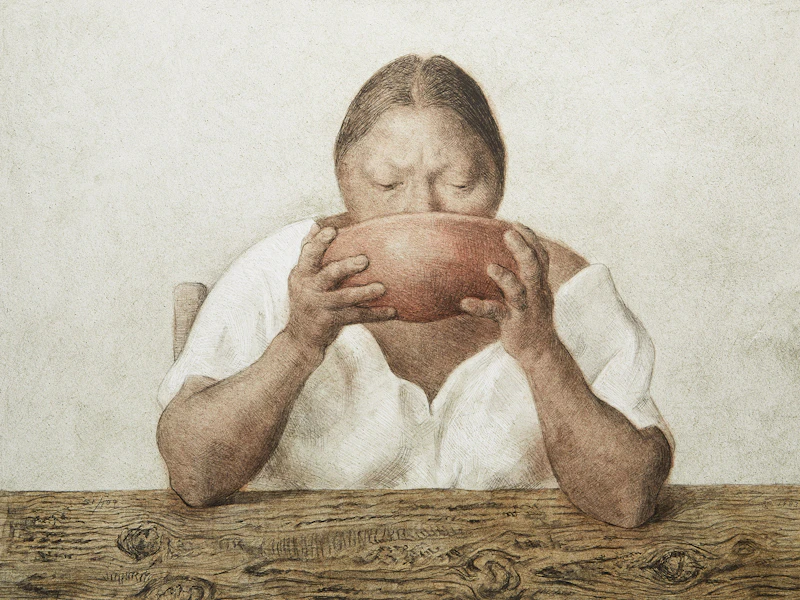Mujer Con Olla by Francisco Zúñiga