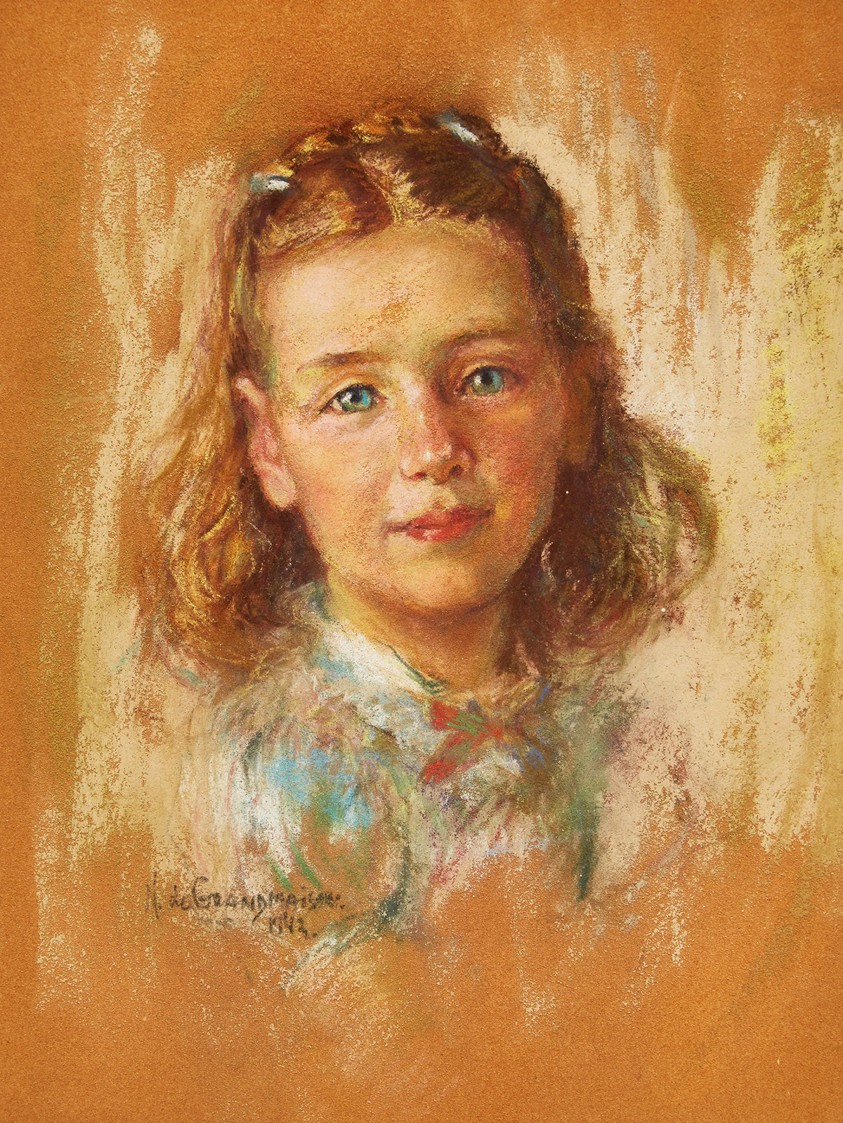 Nicholas de Grandmaison, Portrait of a Young Girl , pastel, 1942
