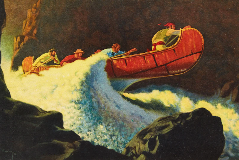 MacKenzie Crossing the Rockies by Arthur Henry Howard Heming