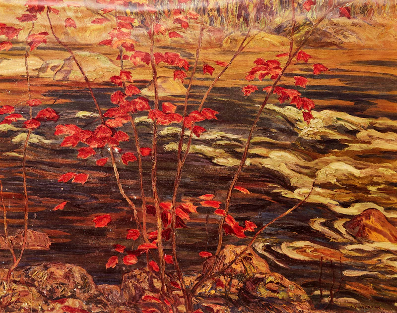 The Red Maple; Mist Fantasy by Alexander Young Jackson & James Edward Hervey MacDonald