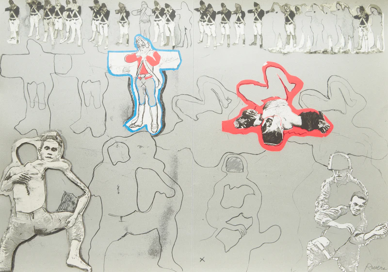 Those Who Fire, Those Who Run (from the Portfolio “Some (Visual) Afterthoughts on the Boston Massacre”) by Larry Rivers