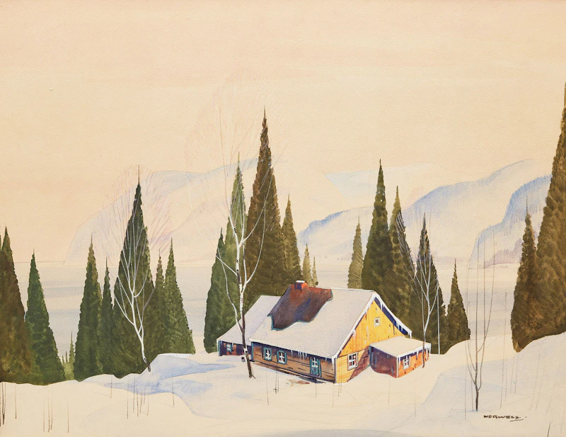 Cottage in Winter by Graham Noble Norwell