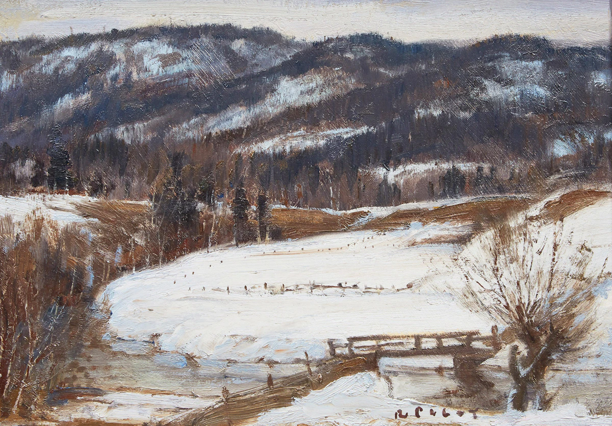 Robert Wakeham Pilot, March Day - St. Margaret’s, Quebec, oil on board