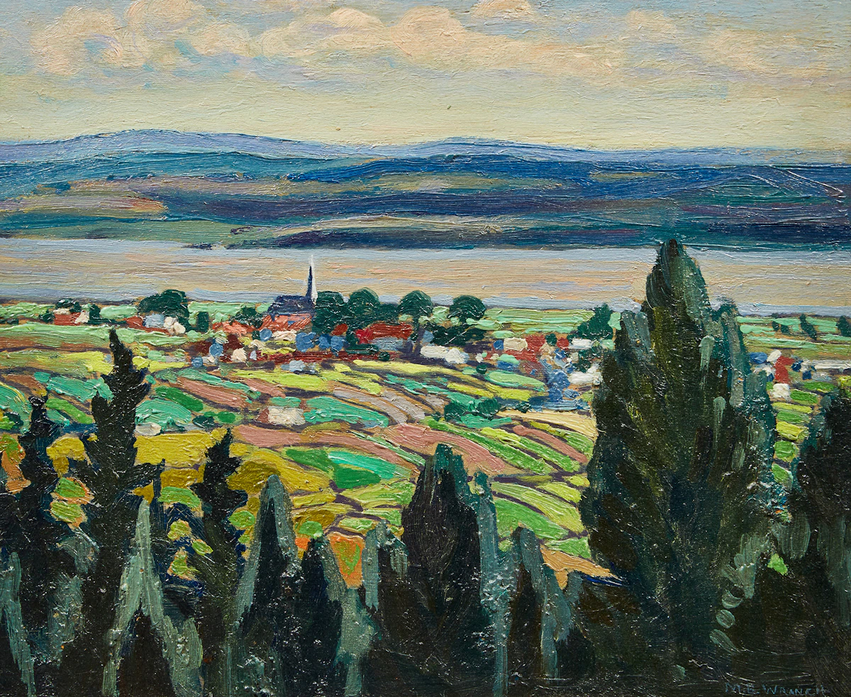 Mary Evelyn Wrinch, The Valley of the St. Lawrence, St. Joachim, oil on board