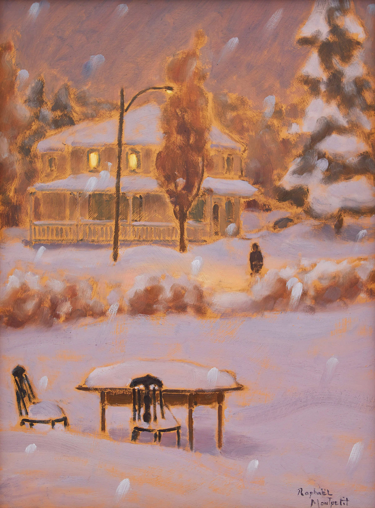Raphael Montpetit, Poésie d’une table oubliée, oil on masonite