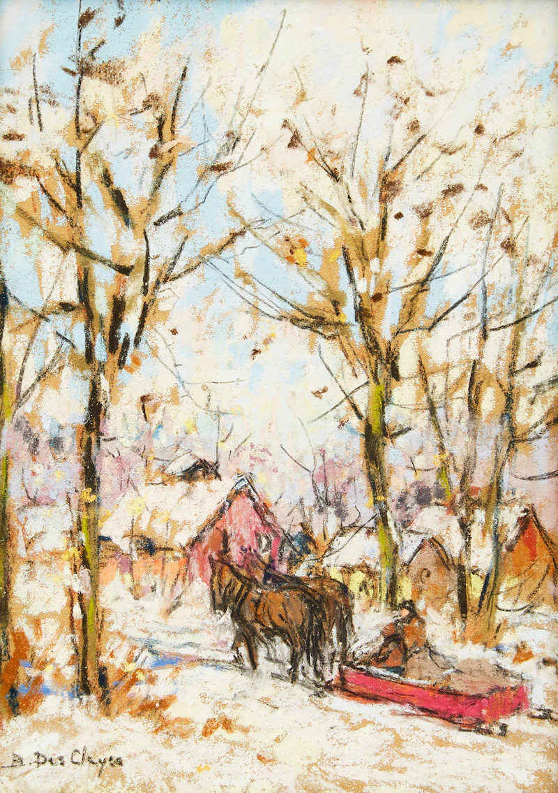 Untitled, Farm in Winter by Berthe Des Clayes