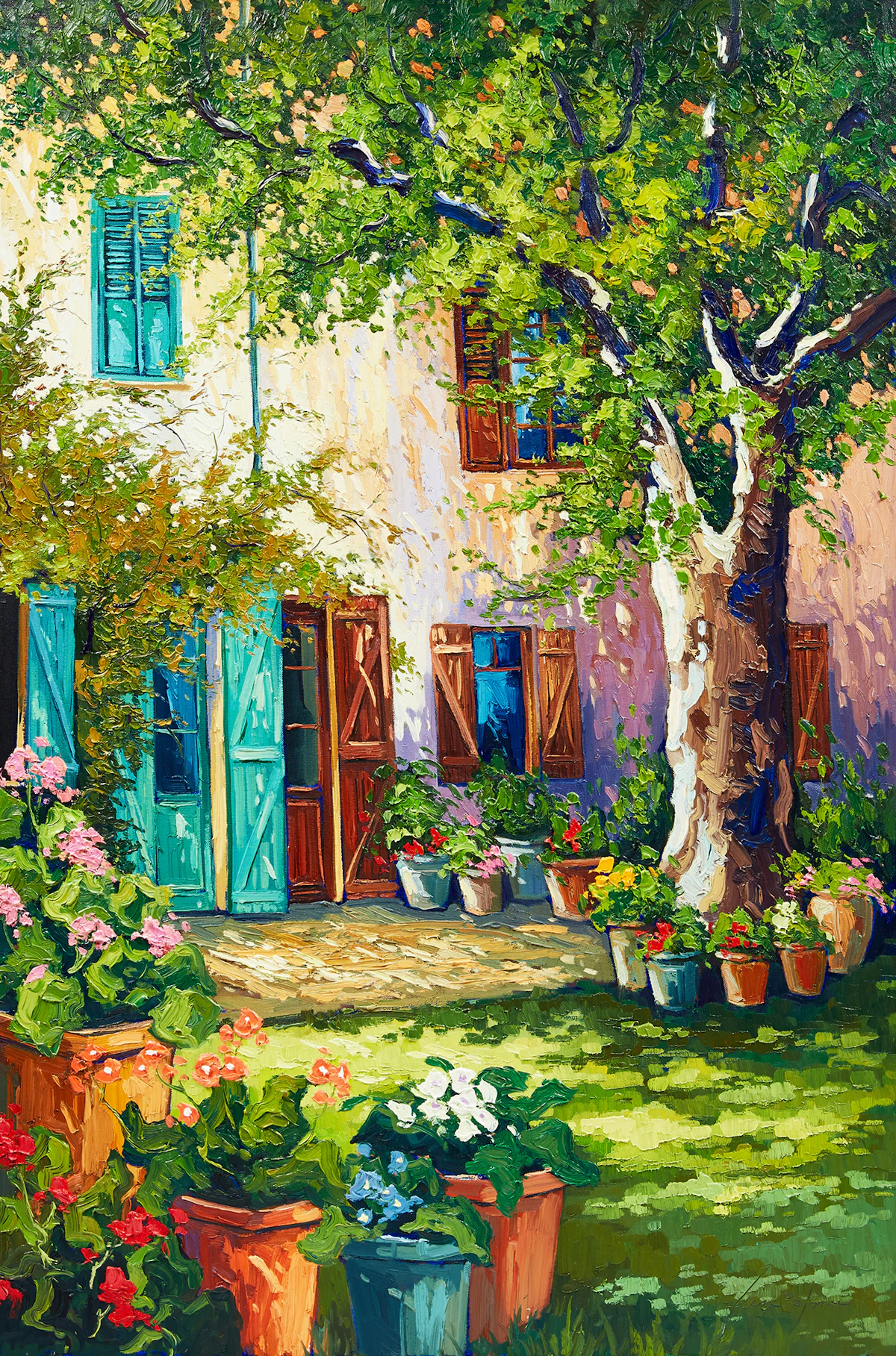Robert Savignac, La temps suspendu, oil on canvas