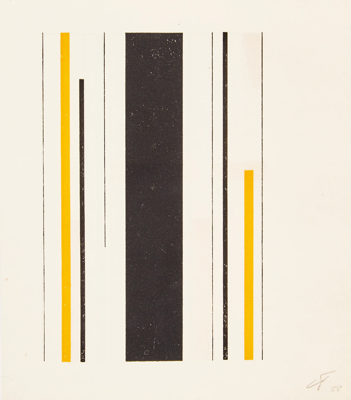 Claude Tousignant, Sans titre (1958), double-sided colour silkscreen, 1958