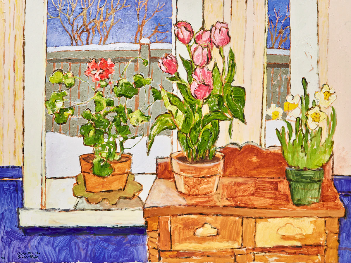 Claude A. Simard, New Spring in Sight, acrylic on canvas, 1994
