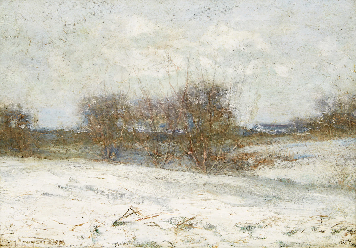 Percy Franklin Woodcock, Study of View from Montreal, oil on canvas, 1916