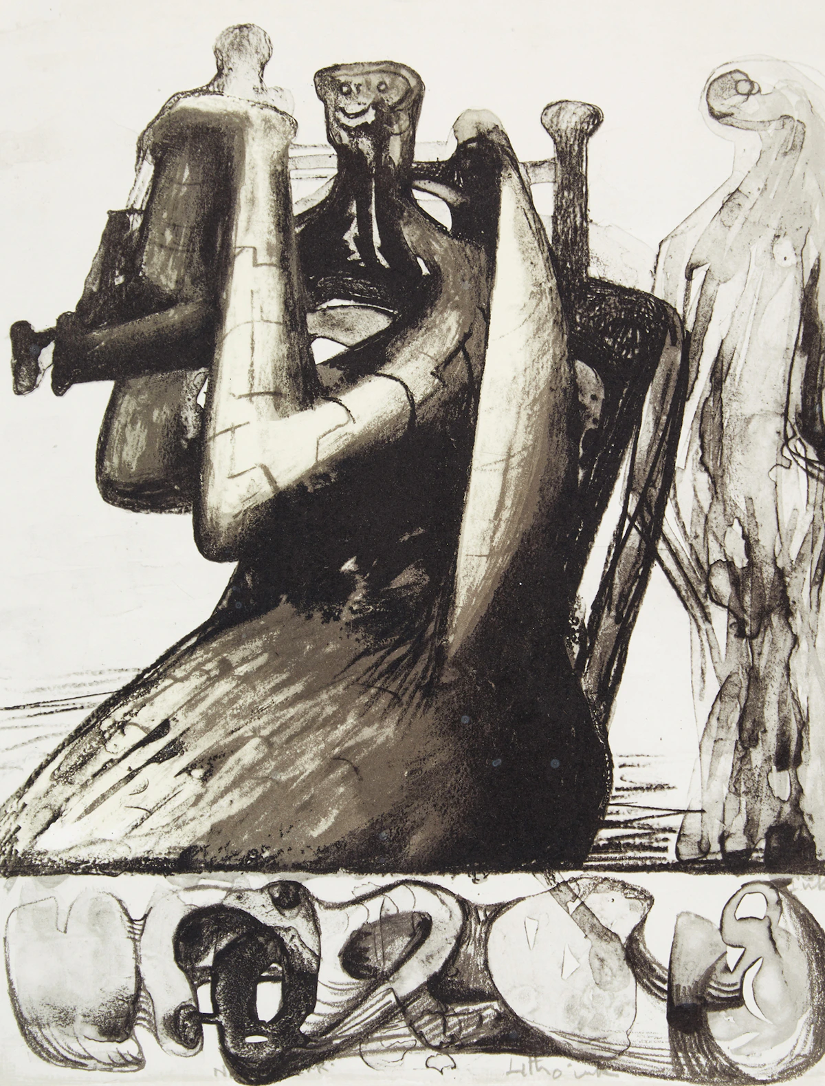 Henry Moore, Mother and Child Shell (Cramer 432), lithograph, 1976