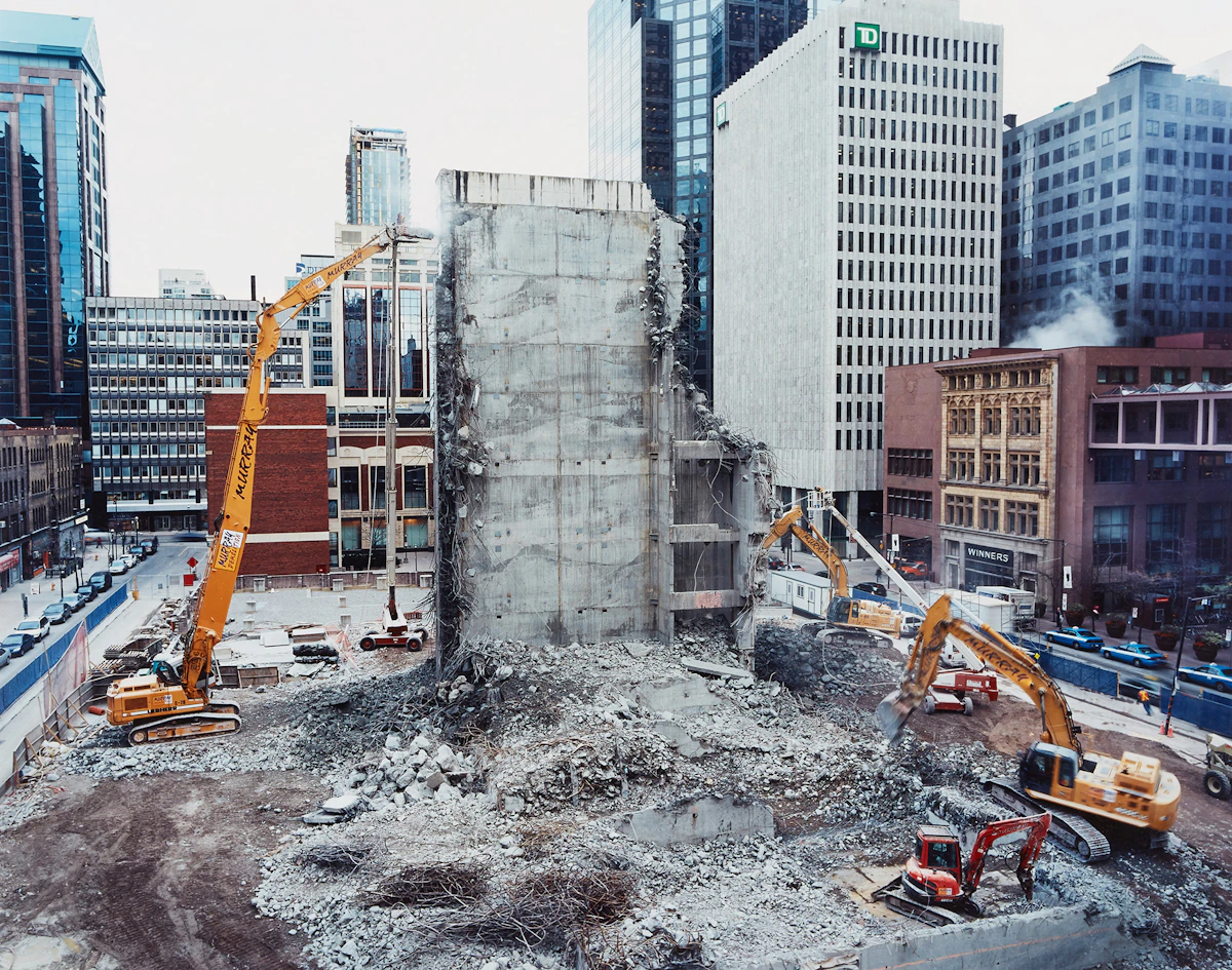 Joseph Hartman, Deconstruction, Bay and Adelaide, Toronto, ON, 2006, chromogenic print from a 4 x 5 negative, 2007