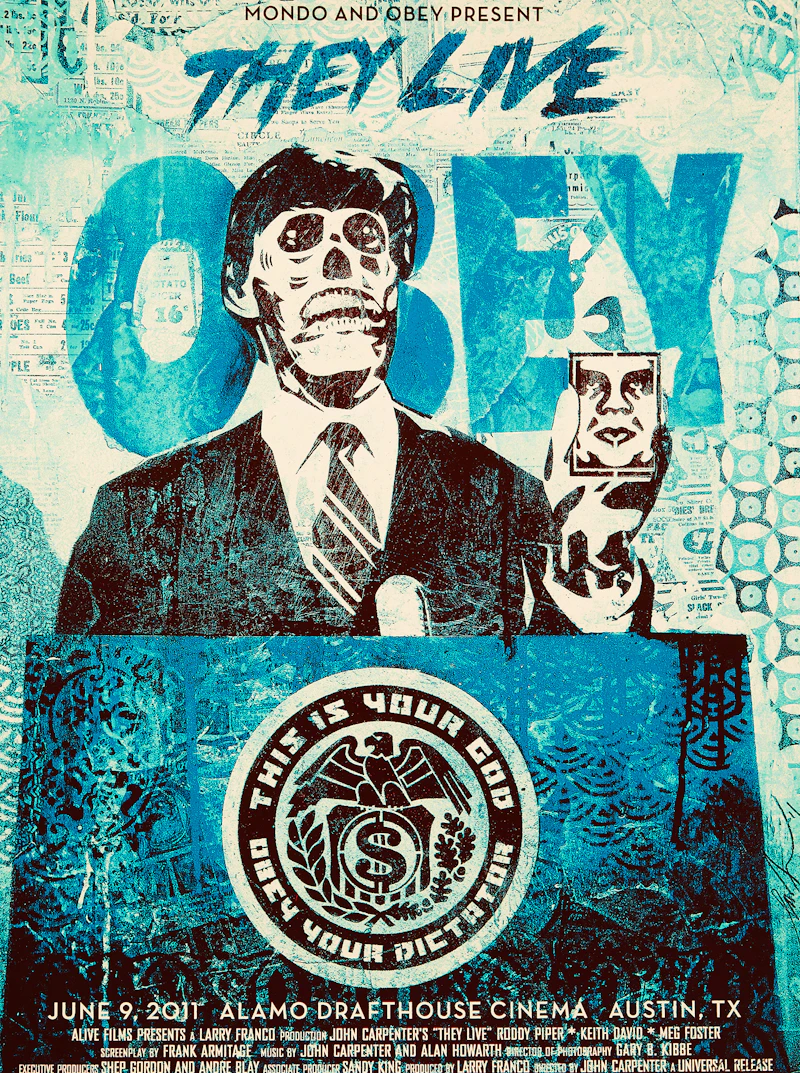 They Live (Blue) by Shepard Fairey