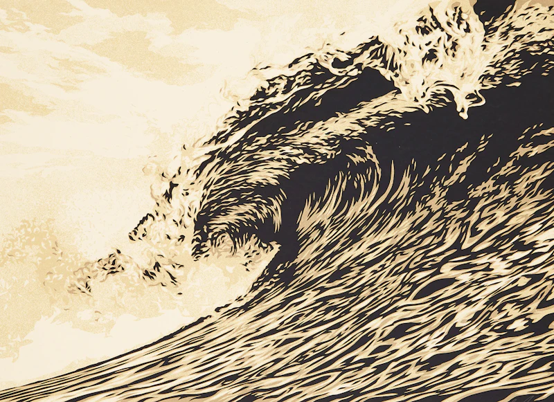Wave of Distress (Sepia) by Shepard Fairey