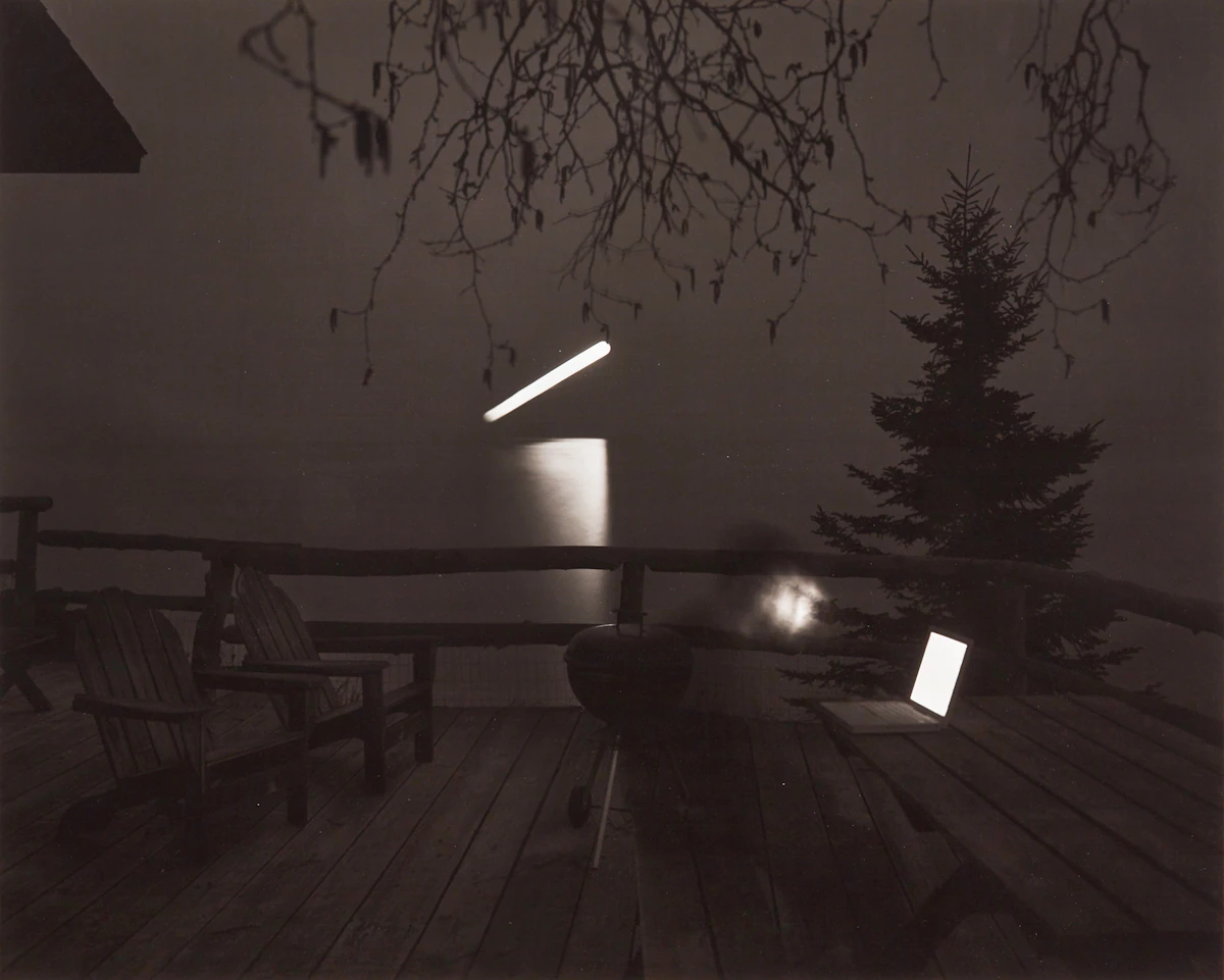 Matthew  Pillsbury, Full Moon Rising Over Beaver Bay (TV05105), black and white pigment print, 2005
