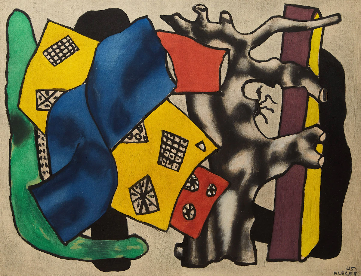 Fernand Léger, La Racine Grise, colour lithograph, 1953