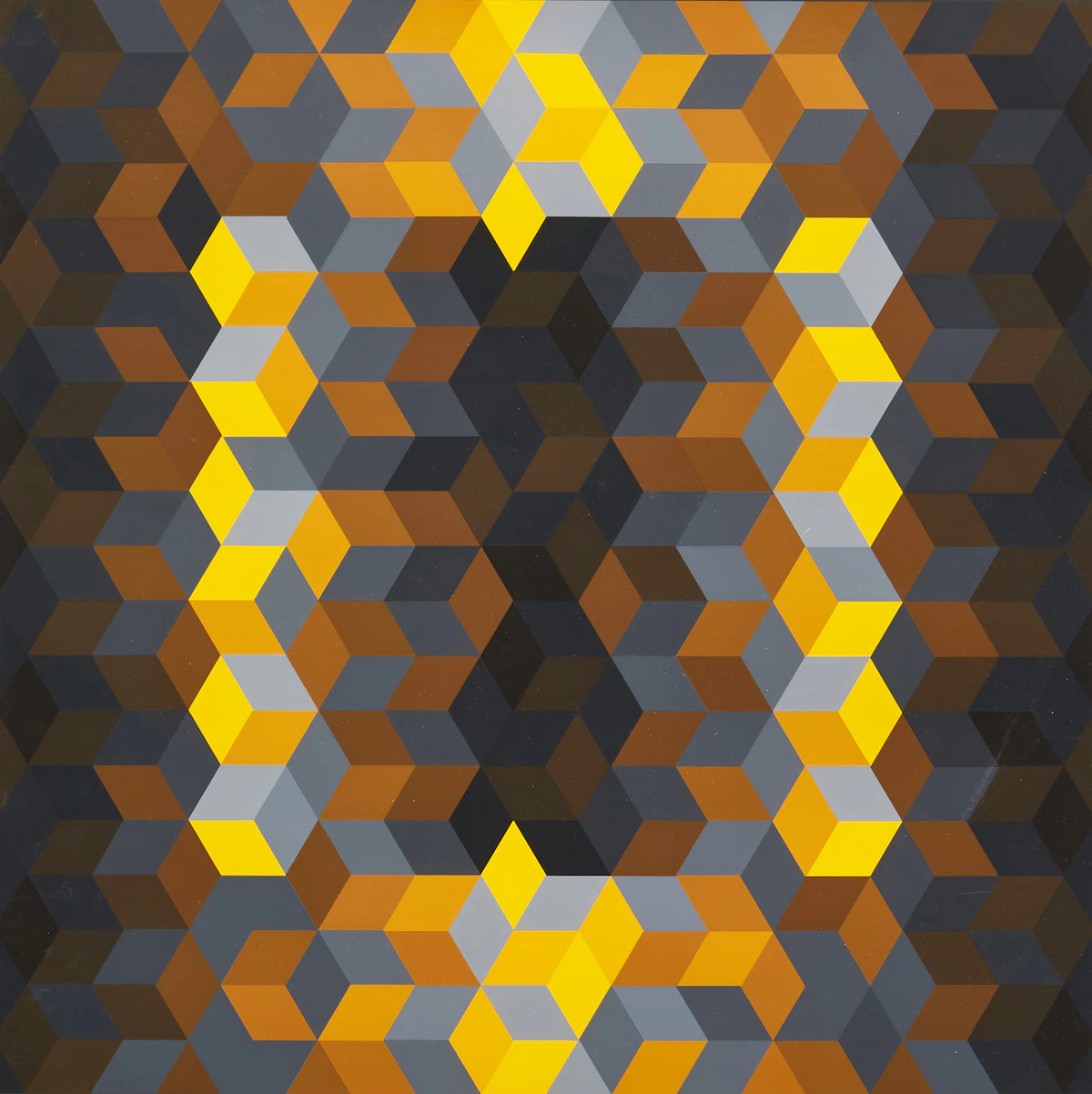Victor Vasarely, Ion-7 (from Hommage a L’ Hexagone), colour screenprint, 1969