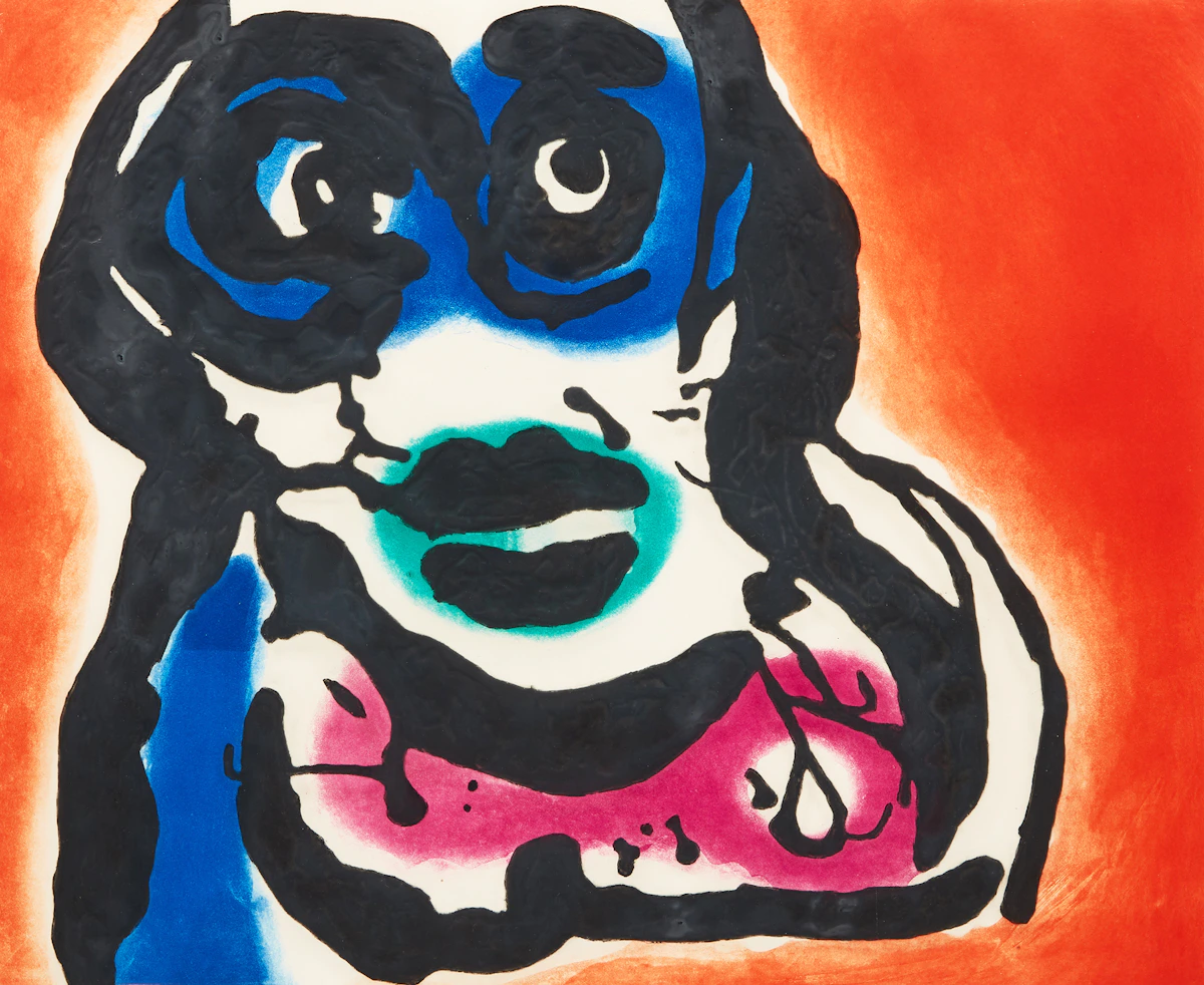 Karel Appel, From Night Faces on Broadway, colour etching and aquatint with carborundum, 1975