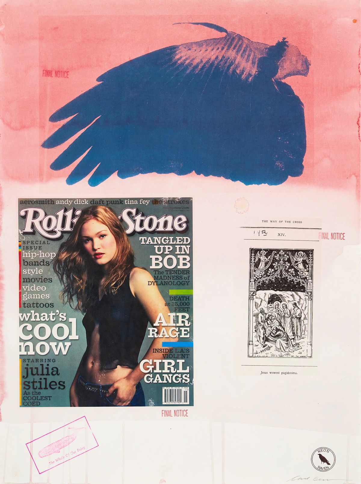 Carl Beam, Untitled (from The Whale of Our Being), mixed media on paper, 2001