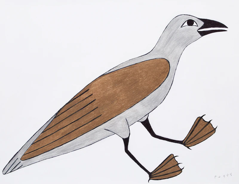 Kinglet Arctic Bird by Kenojuak Ashevak