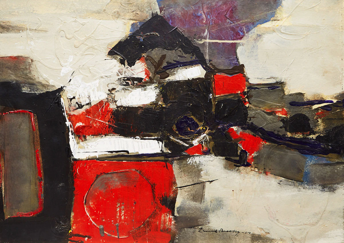 Frank Leonard Brooks, Createan Coast, oil on paper, 1967