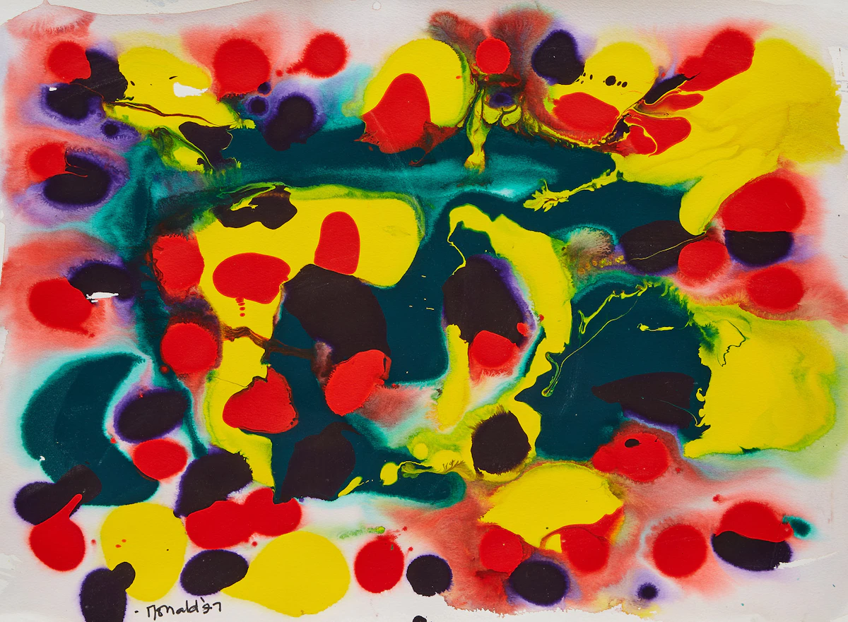 William Ronald, Untitled, mixed media on paper, 1997