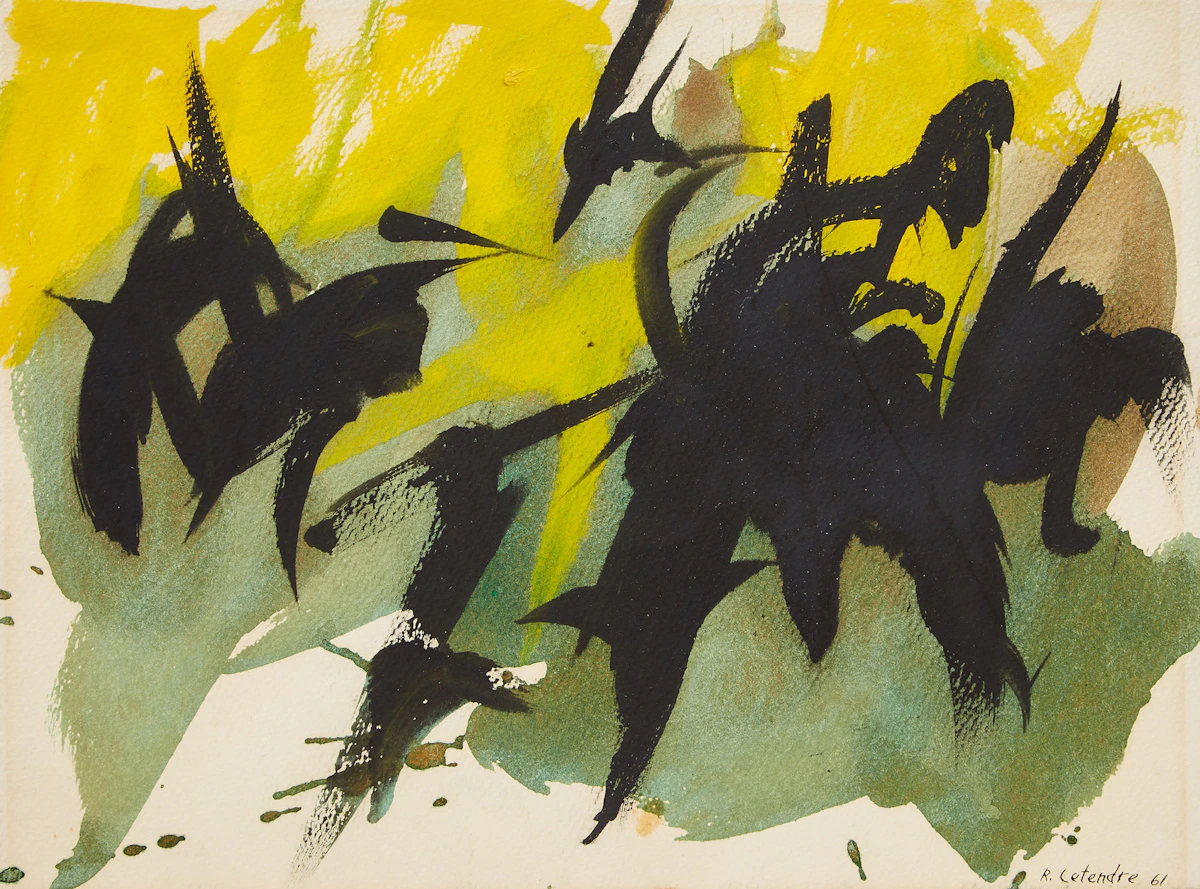 Rita Letendre, Sans titre , gouache on paper, 1961