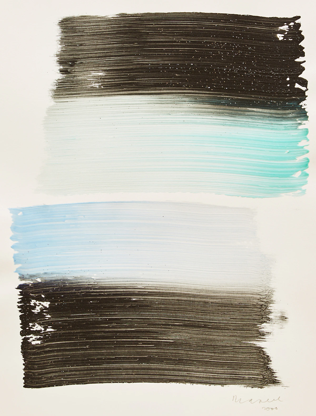 Joseph Drapell, Untitled Abstractions, two oils on paper, 2000